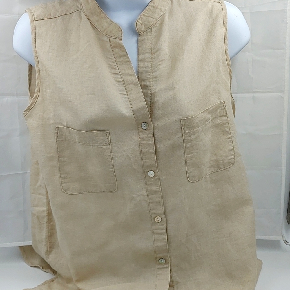 Max Studio Linen sleeveless short S